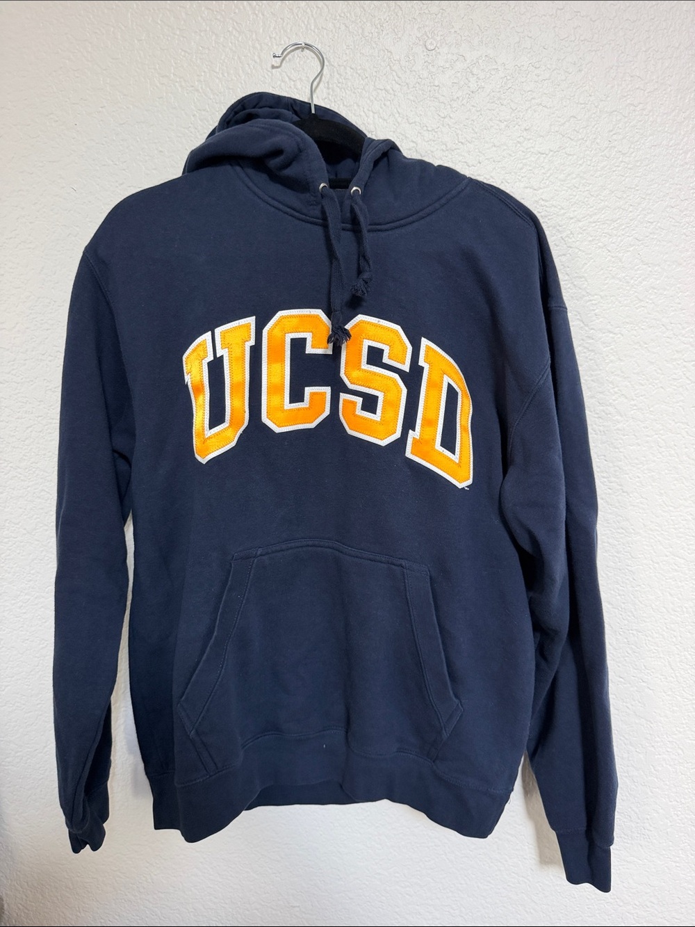 Navy UCSD Pullover Hoodie with Yellow Lettering